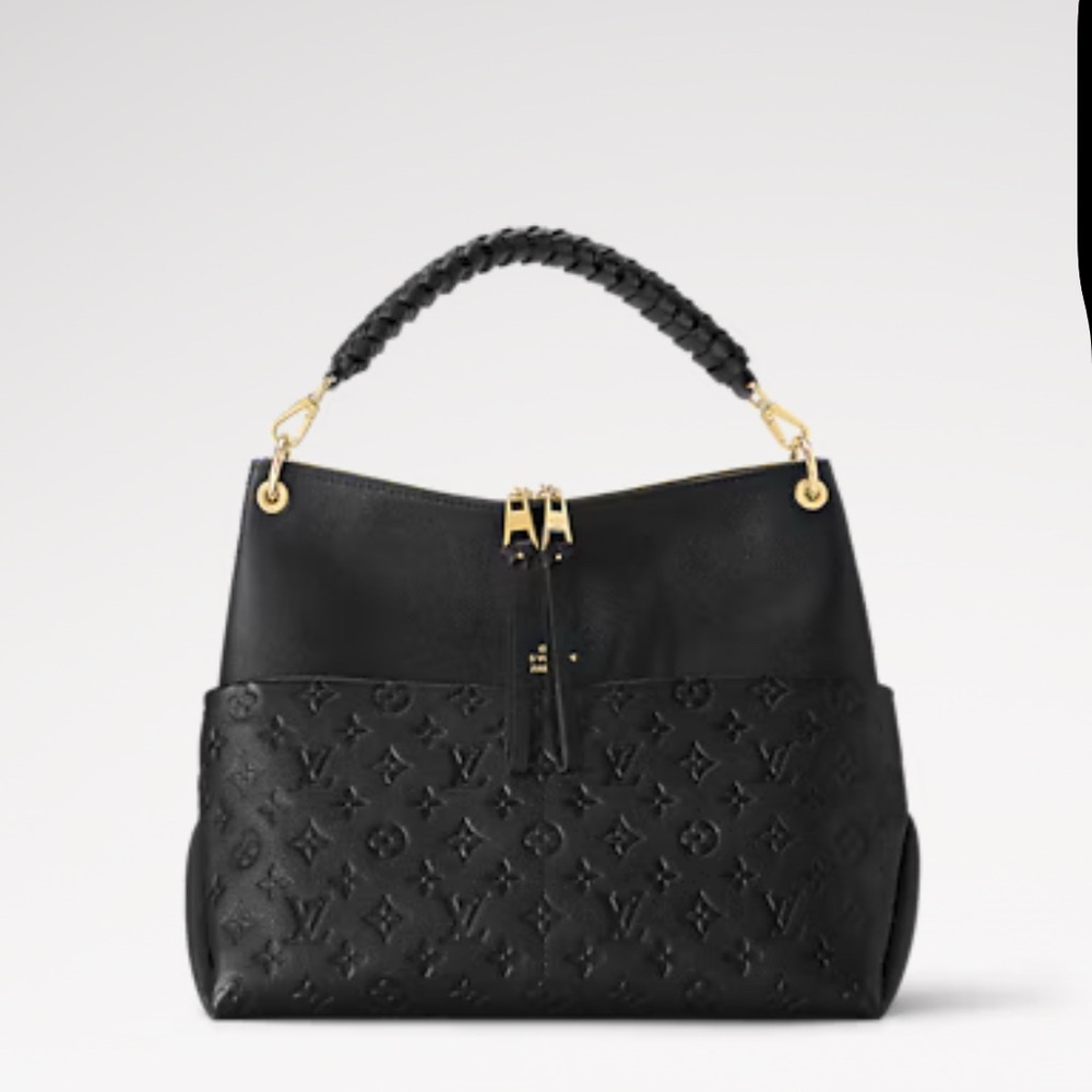 Louis Vuitton Black and Gold Hobo Bag